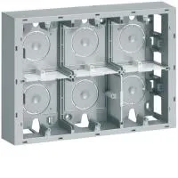 Коробка монтажная Systo для открытой установки под 3хWS450 или 1хWS455 RAL9006 цвет титан
