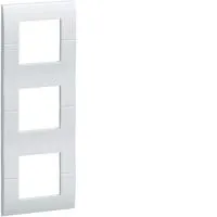 Рамка трехкратная, вертикальная, Systo 3х45х45, габарит 222х80 мм RAL9010 чистый белый